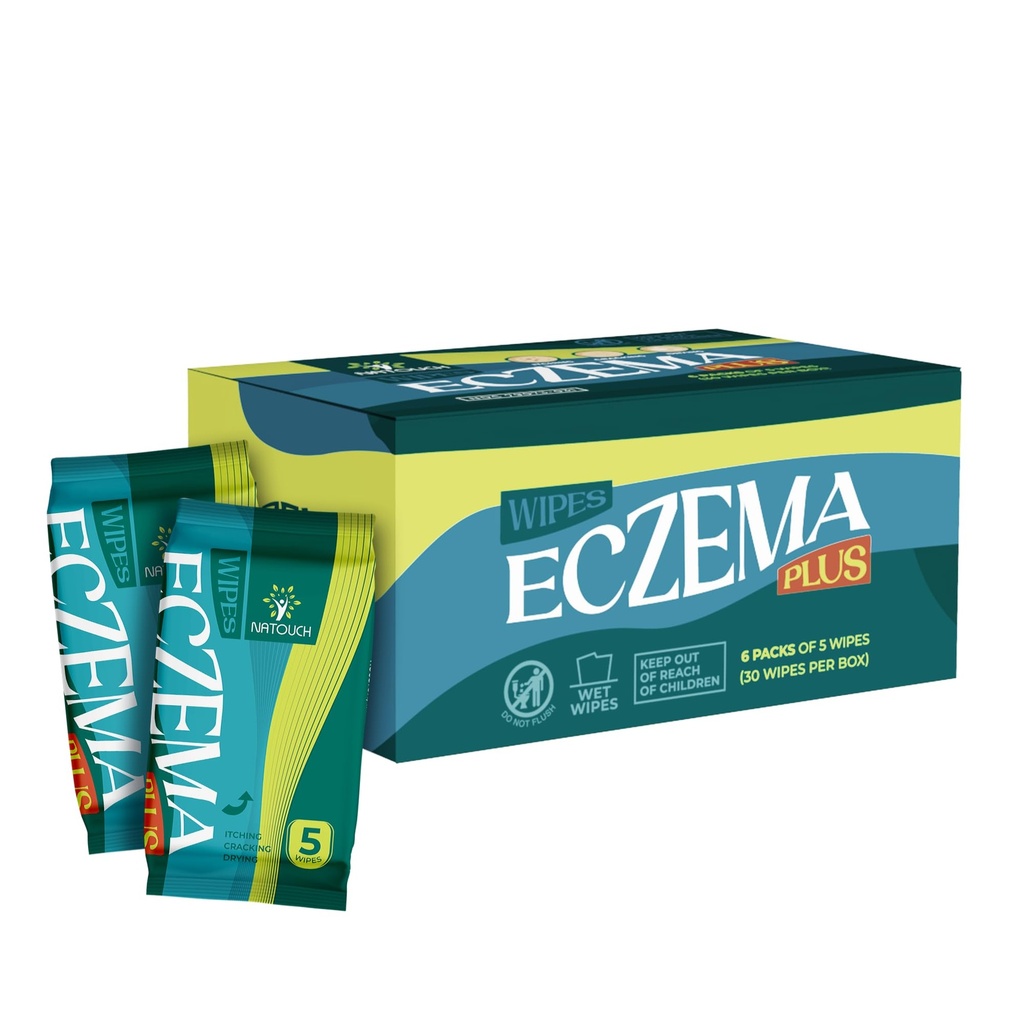 Eczema Wipes All- Natural Fast Acting Eczema Relief, Instantly Soothes & Cools Itching, çatlaklar ve kurutma, Skin Korumalı Organik Wipes