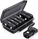PULIV Haftalık Pill Organizer 7 Day 2 Times a Day, Black Damp-Proof AM PM Pill Box 7 Day, Pill Case with Portable Design, Large Medicine Organizer for Vitamins, Drugs, Fish Oils, Supplements