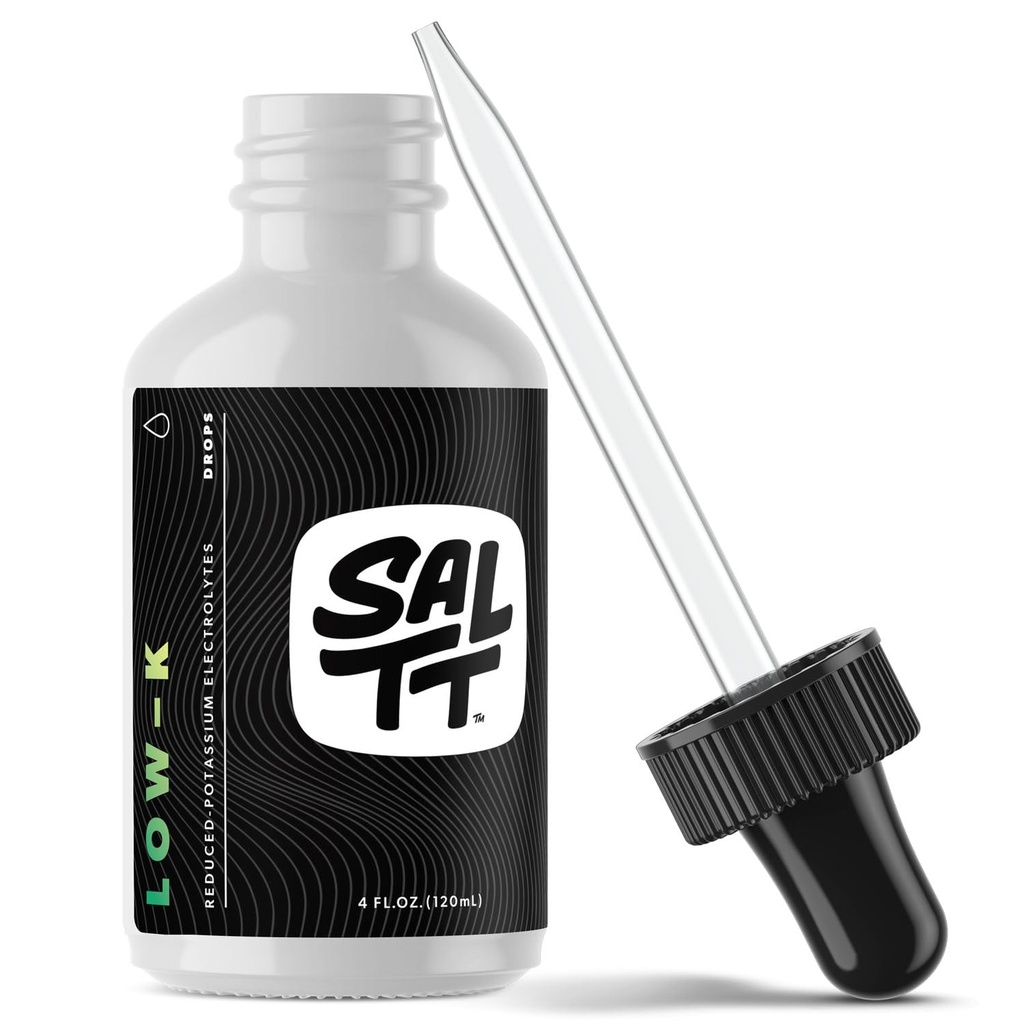 SALTT Low-K Fasting Drops | sodyum ve Ionic Magnezyum Fasting Supplement | Intermittent Fasting Mineral Supplements | Electrolyte Replenisher | 120 ml Dropper Şişe Şişe