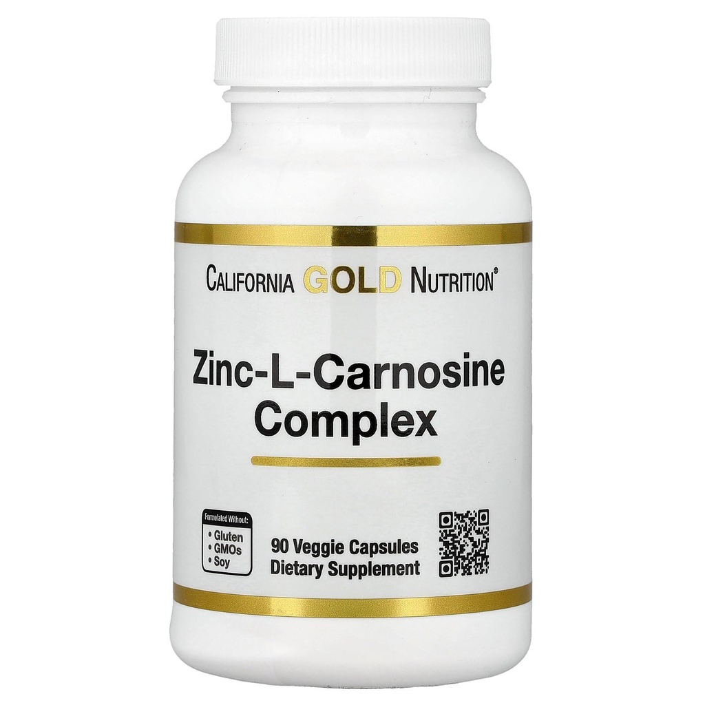 California Gold Beslenme çinko-L-Carnosine Kompleksi, 90 Veggie Caps