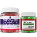 LILICARE Sugar Free Zinc Gummies 2 Pack + Glucosamine Chondroitin Gummies 2 Pack