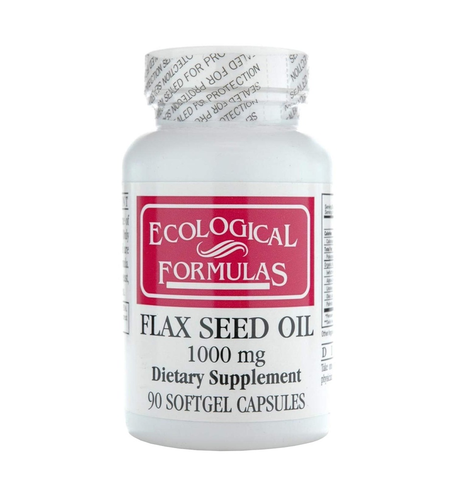 Ekolojik Formulaler Organik Flax Tohum Petrol 1000 Mg, Beyaz, 90 Kont
