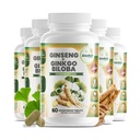 GreeNatr Ginko Biloba & Panax Reality Supplement - Red BTC for Memory and Focus - Ginkgo Biloba for Good Vision, Immune System and Improv Blood Flow (360 Tablet: 6 Şişe)
