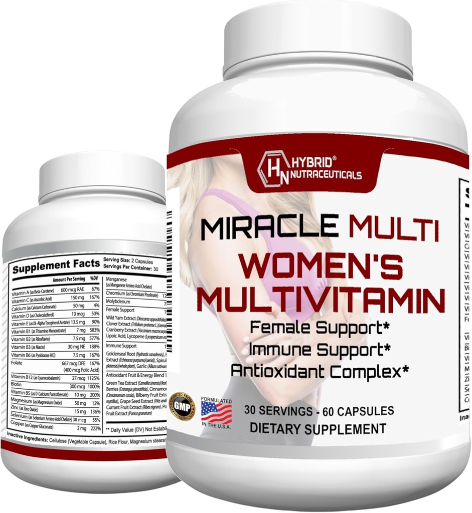 Bayan Destek Formula, Immune Support, Minerals, Biotin, Antioksis & Superfoods - 60 Capsules & Superfoods