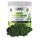 AKI Marine Phytoplankton Toz - Raw Omega-3 EPA Micro Algae Nannocopsis - Plant Temel Proteinler, Genel Wellness için Vitaminler - Tamam Protein Kaynağı, Vegan & GMO Free (2oz/57g)