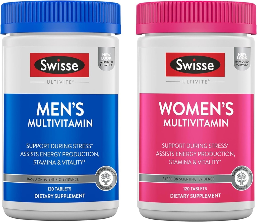 Erkekler ve Kadınlar için Günlük Multivitamin | Sağlıklı Enerji, Stres Yardımı, Ruh Clarity & Performansı, Immunity ve Heart Health