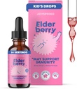 Toddler ve Çocuklar için Yaşlılık Desteği Sıvı (1 fl oz) | Organik Toddler Elderberry Drops with Vitamin C | Natural Flavor | Vegan Supplement