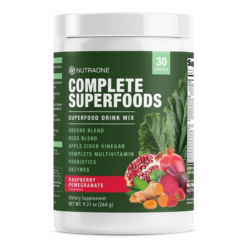 Tamam Superfoods, Greens & Reds Meeting*, Apple Cider Vinegar, Digestive Enzyme Blend*, Probiyotik DNA*, Multivitamin* (Raspberry Pomegranate - 30 Hizmet)
