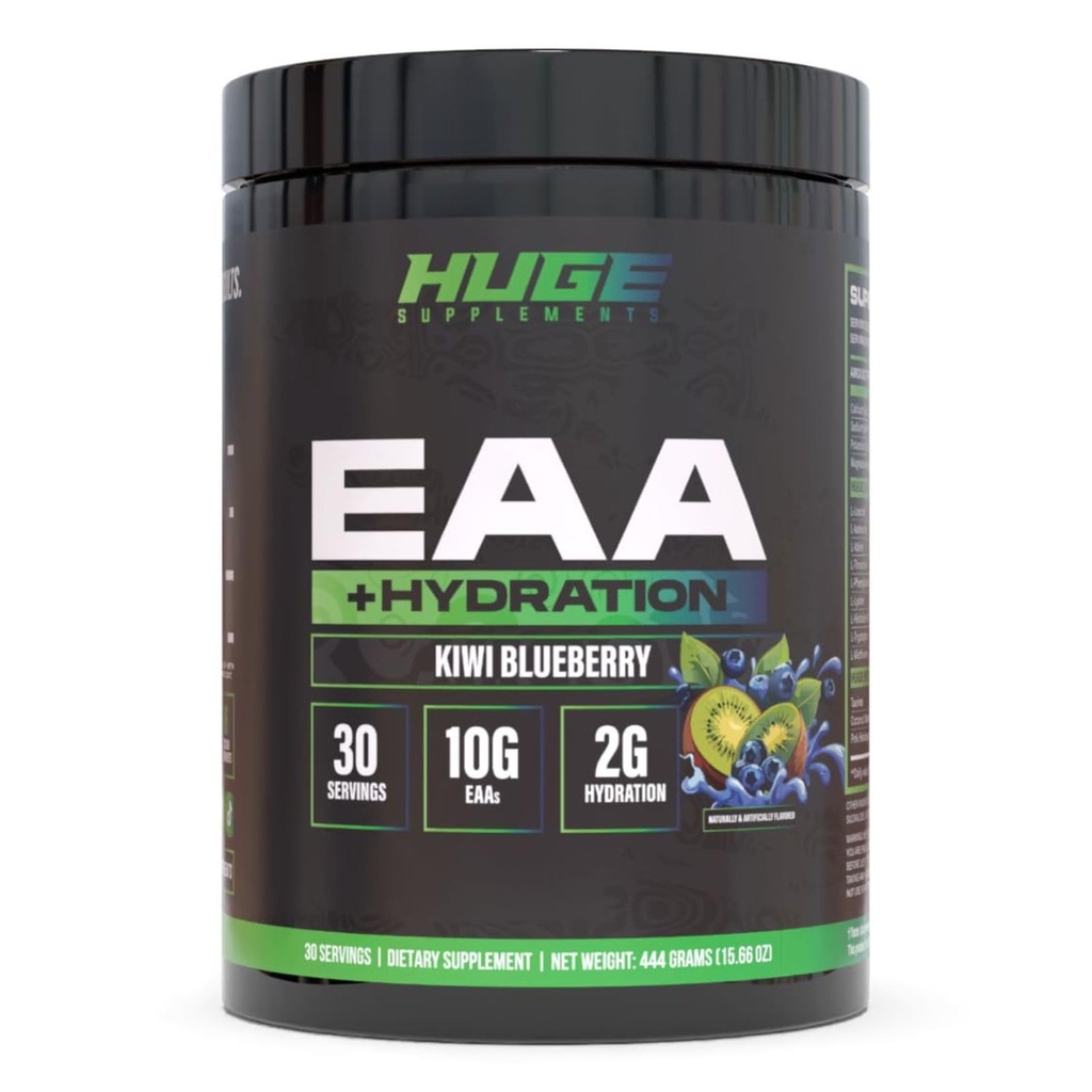 Büyük EAA Supplement, En Yüksek Dosed Essential Platinum Acids Toz, 12.85g EAAs & 8g BCAAs Per, Maxising Muscle growth, Recovery & Performance (Kiwi Blueberry, 17.73 Oz.)