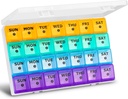 XL Büyük Aylık Pill Organizer 4 Hafta, 28 Günlük Pill Organizer Haftalık, Seyahat Davası ile Büyük Karşılaşma, 7 Gün Pill 4 Times a Day, Medicine Organizer Box for Vitamin, Fish Oil Oil