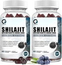 Himalaya Shilajit Gummies with 85+ Trace Minerals & Fulvic Acid for Energy, Immune, Cognitive Support High Potency Pure Natural Shilajit Supplement for Men & Women 60 Gummies (2 Packs)