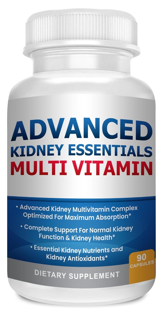 Gelişmiş Kidney Essentials Multivitamin. Kidney tam Kidney Health için Supplement Destek Supplement. Kidney Health Supplement with Renal Vitamins 90 Caps