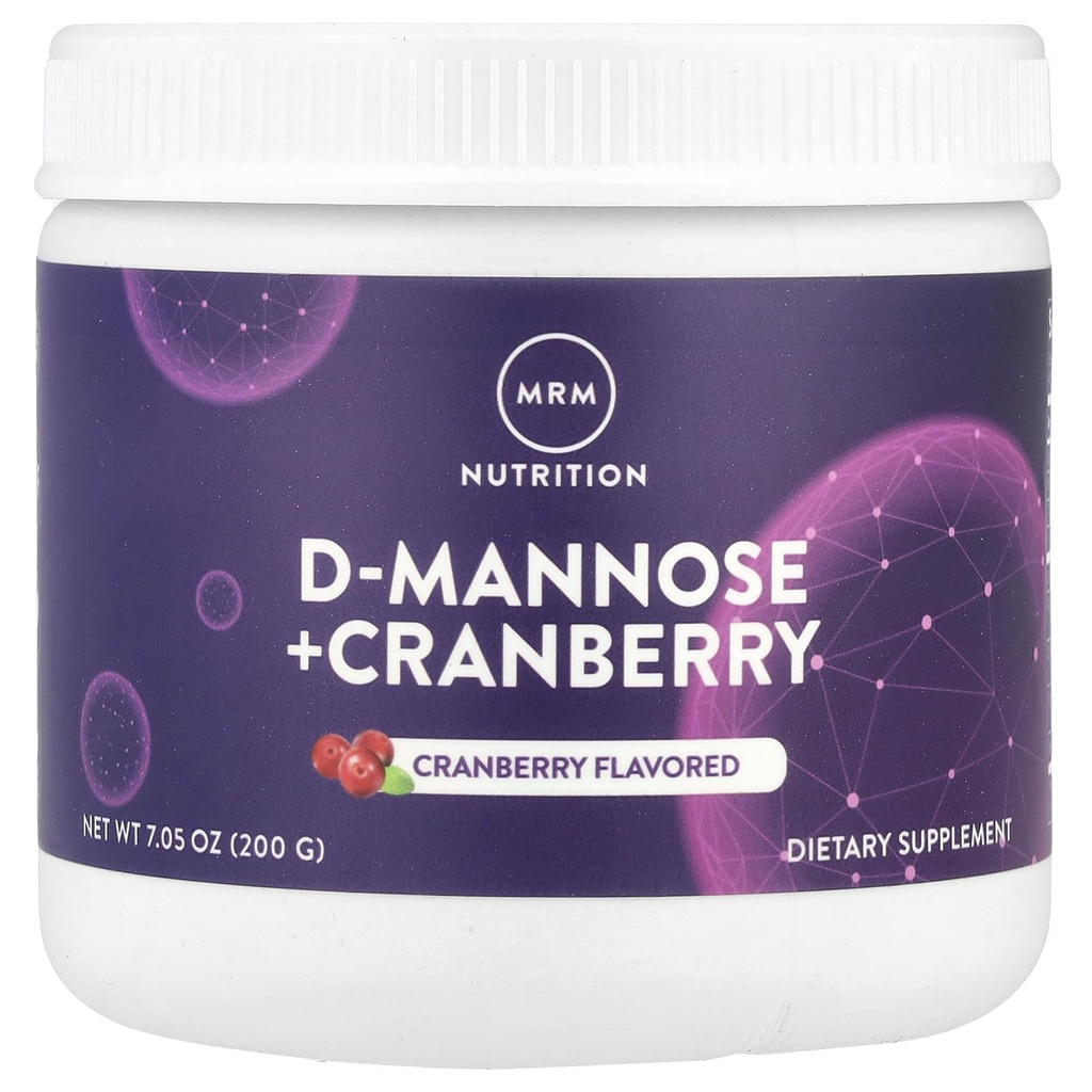MRM Beslenme D-Mannose + Cranberry | Cranberry Flavored | Urinary Tract + Bladder Health | Low-Sugar | Gluten Free + Vegan | 40 Hizmet