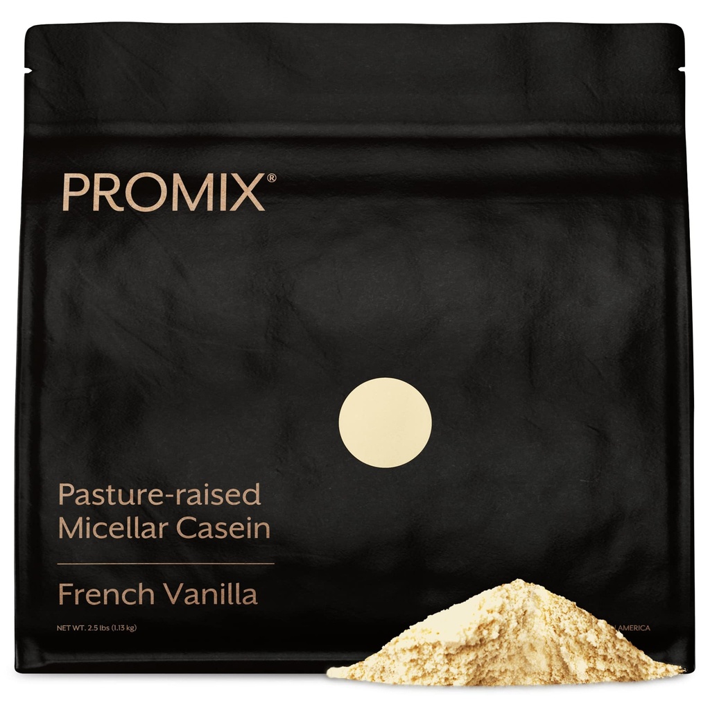ProMix Beslenme Vakain Protein Tozu - Grass Fed, Pasture Yükseltilmiş, Yavaş Yayın Micellar Casein - Gluten-Free - Vanilla, 2.5 Pound (kır 1)
