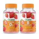 Lifeable Vitamin D 5000 IU + B Kompleksi, Gummies Sche - Great Tasting, Vitamin Supplement, Gluten Free, GMO Free, Chewable Gummy