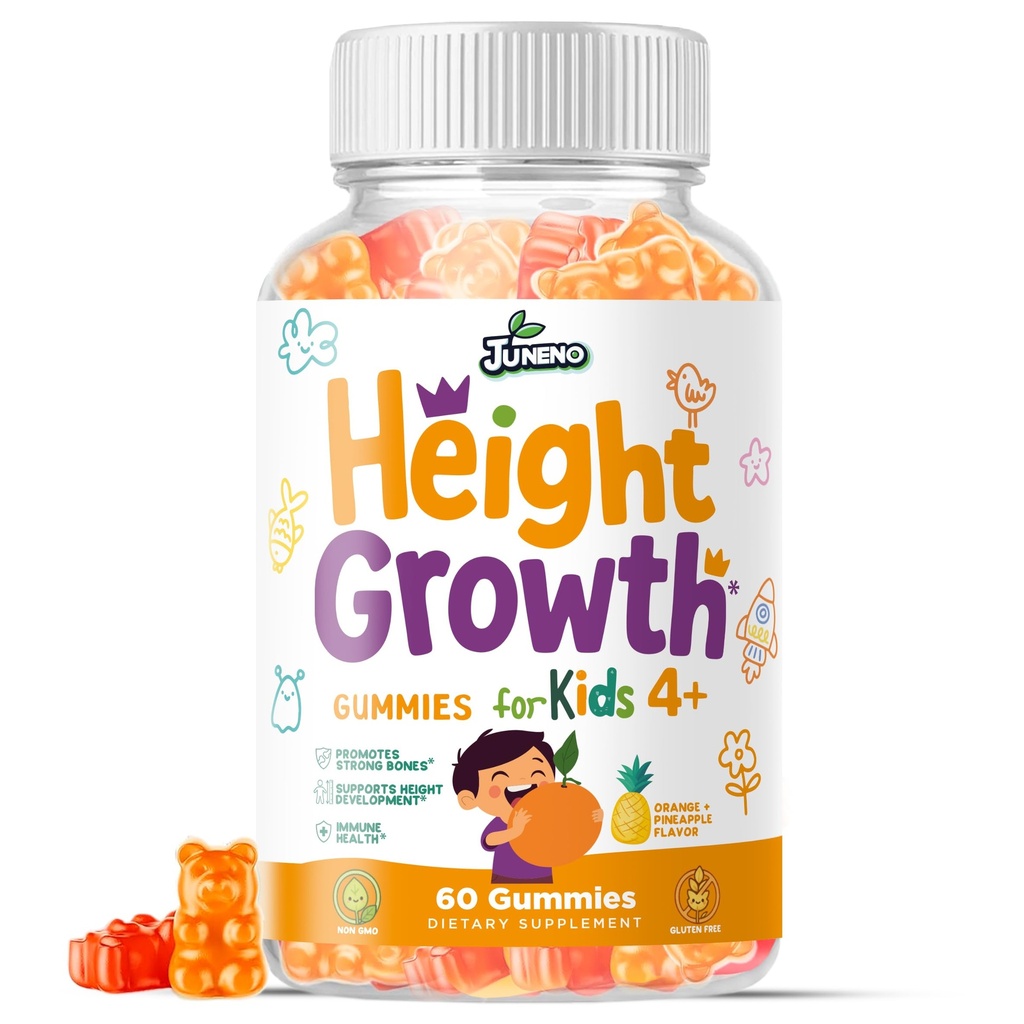 Yüksek Büyüme Vitaminleri Tamam Gummies - Gençler Çocuklar Kızlar için Büyüme Taller - Doğal Boy Artr Maximizer Multivitamin