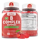 B Kompleksi Gummies, Vegan Vitamin B Gummies with 2000 mcg Torch B12, Metil Folate | Plus Choline + Inositol, C + çinko for Supports Energy, Mood, Immune, Health, Skin - 60 Cts