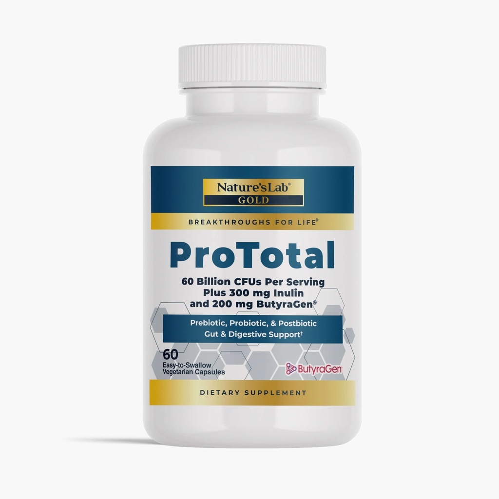 Doğa Lab Gold Pro Total - 60 Milyar CFU Probiyotik, Prebiyotik, Postbiyotik, Synbiyotik - Butyragen (Direct Butyrate Jeneratör) 60 Ctt