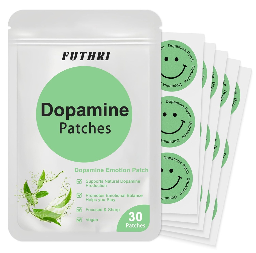 Dopamine Patches Extra Strength,Vegan, 30 Count | Mood Boost & Positivity Support | Mood Support Patches for Daily Mental Wellness, Supports Dopamine & Serotonin Balance for Women & Men