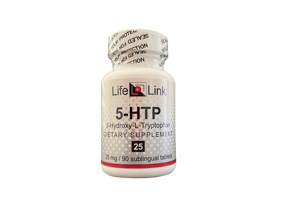 LifeLink 5-HTP (5-Hydroxy-L-Tryptophan) | 25 mg x 90 sublingual Tabletler | Precursor to Serotonin | Made in the USA