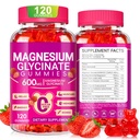 Magnezyum Glycinate Gummies 600 mg, Chewable Sugar Free Pyum Magnezyum Gummies Magnezyum Glycinate, Vitamin D, B6 ve CoQ10 Uyku, Rahatlama, Beyin ve Kas, 60 Gün Supply
