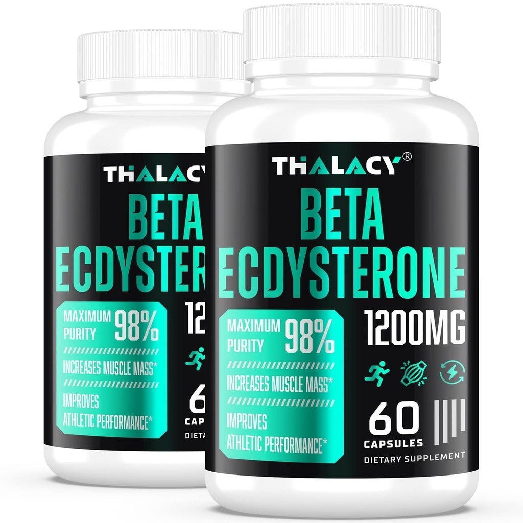 1200MG Beta Ecdysterone Supplement, Lean Muscle Mass, Athletic Performance & Strength için %98 en yüksek oranda Ecdysterone Supplements, 120 Capsules