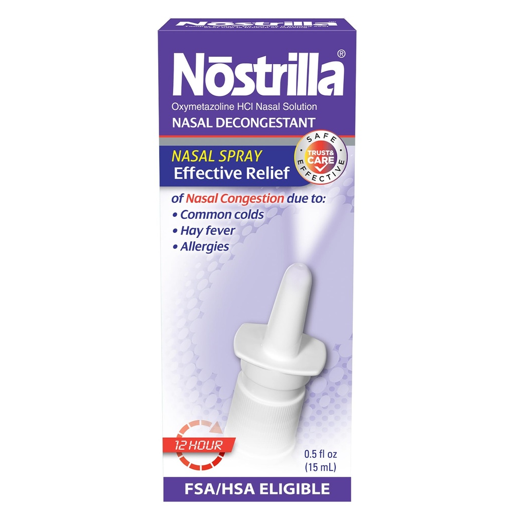 Nostrilla Nasal Spray, Congestion Relief, 0.5 Fl Oz
