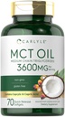 Carlyle MCT Oil Capsules | 3600mg | 70 Softgels | Keto Coconut Oil | with Caprylic & Capric Acid | Non-GMO and Gluten Free Supplement