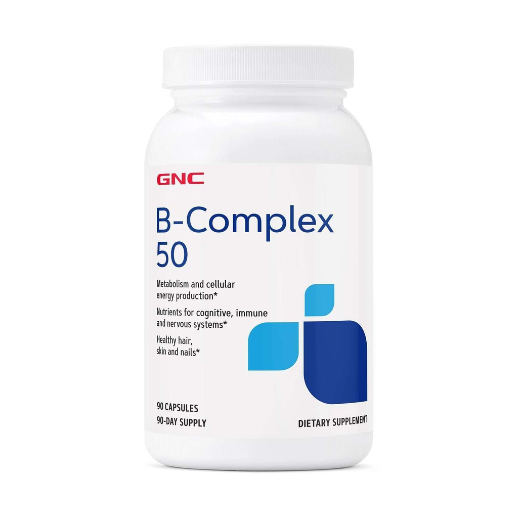 GNC B-Complex 50 | Hücre Enerji Üretimi | 90 Capsules