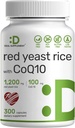 Deal Supplement Red Yeast Rice 1.200 mg Per AQ10, 300 Capsules – Antioksi Support – Pure Monascus Purpureus Toz Kaynağı – Citrinin Free, Non-GMOMO