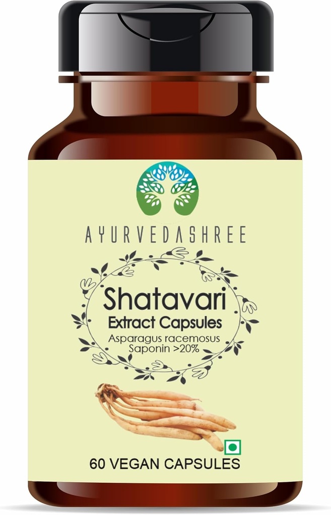 Shatavari 500 mg - 60 Vejetaryen Capsules | Asparagus Racemosus | All Natural | 100% Vegan | Gluten-Free | GMP sertifikalı.