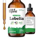 Wild & Organic Lobelia Tincture - Lung Detox ve Cleanse - Sıvı Lobelia Herb Supplement - Vegan, Sugar & Alkol Özgür Broşür Ekstraları - 4 fl oz