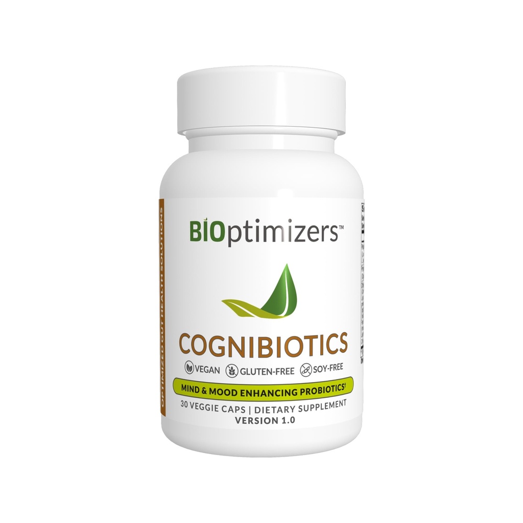 BIOptimizers Cognibiyotiks Probiyotik Beyin Supplement - Helps Support Mood, Better Focus, Memory, mental Clarity - 30 Capsules