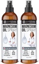 Saf Topical Magnezyum Yağı, Daha İyi Sağlık için Ultra Hızlı Aborpsiyon, Pure Zechstein Brine - (2 Şişe Değer Paketi)