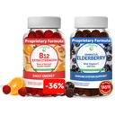 Lunakai Vitamin B12 ve Yaşlı Gummies Sche - 3000 mcg Yetişkinler Enerji Desteği ve Bone Health için Gummy - Immune Support Supplement with çinko and Vitamin C C