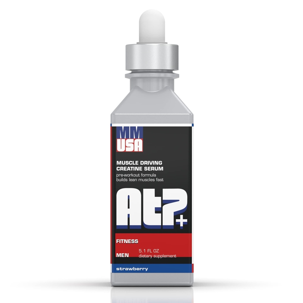 MMUSA ATP+ for Men Pre-Workouttine Serum. Instant Energy, Power, Strength & Endurance. Kas Büyümesi, Vücut Yapım Performansı, Amino Asits & Glucosamine ile. Strawberry, 5.1 Fl Oz