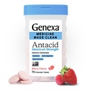 Genxa 3 Pack Temiz Antacid Chewable Tabletler | Kalpburnu, Asit Indigestion & Upset Stomach Relief | Dye Free, 0% Yapay Katkılar | Berry Flavor, 216ct