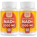 2000 MG NAD Supplement, Liposomal NAD+ Yüksek Absorpsiyon ile Daha Verimli, Nicotinamid Riboside, Pure & Plus Boosting Supplement, Aging Defense, Metabolism & Cellular, 120 softgels