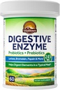 Vitalitown Digestive Enzyme | 3in-1 Formula | Probiyotikler + Prebiyotikler | 60 Veg Caps | 245 mg | Seven Key Enzymes | Bromelain, Lactase | for Digestion | Vegan, Non-GMO