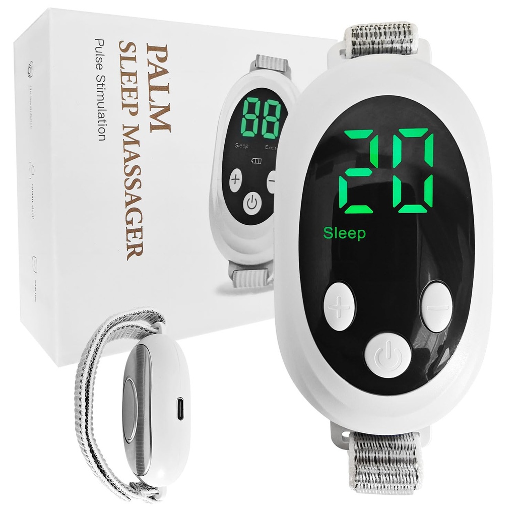 Handheld Sleep Aid Device, Sleep Assisted Low-Frequency Pulse Generator, Relief Anxiety Help Sleep, USB Rechargeable