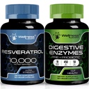 WELLNESS LABSRX Resveratrol Capsules 10.000 mg - Digestive Enzymes 450 mg