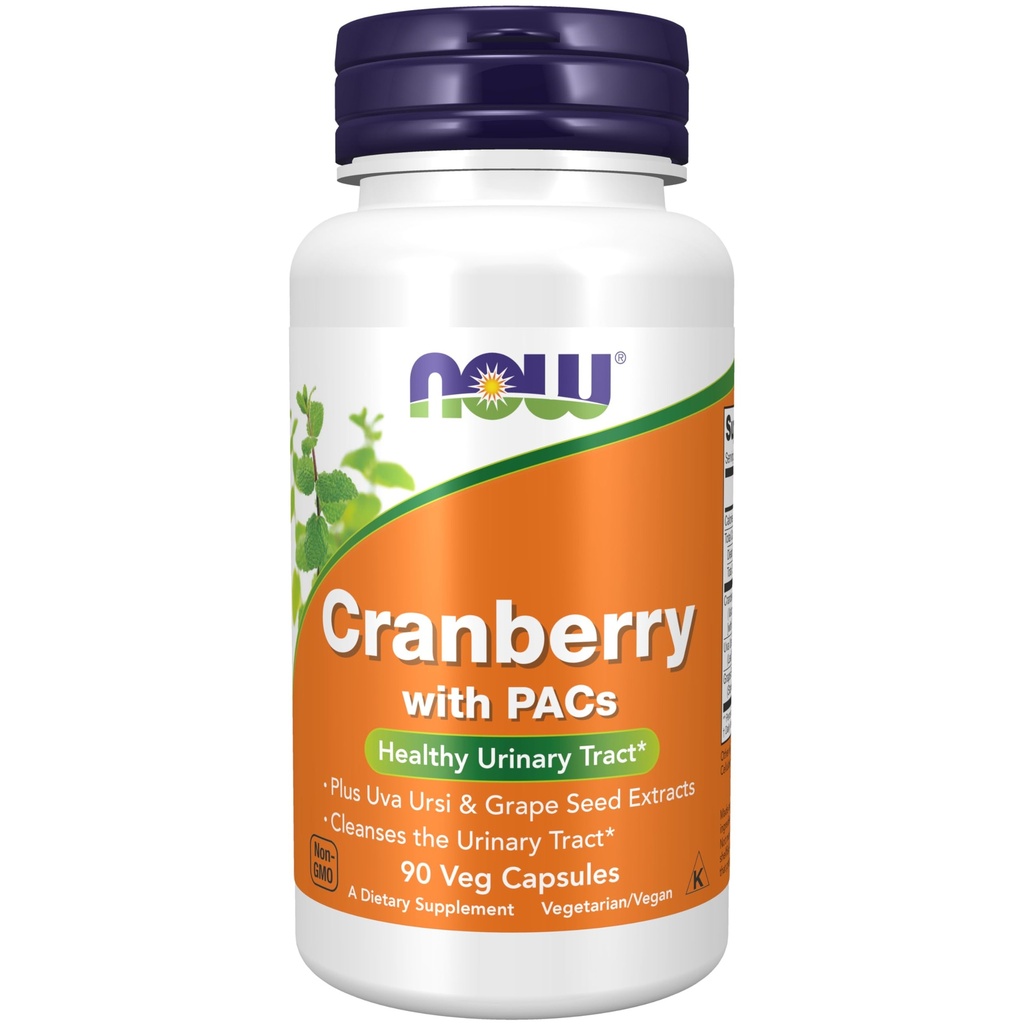 Şimdi Supplements, Cranberry with PACs, artı Uva Ursi ve Grape Tohumları 90 Veg Capsules