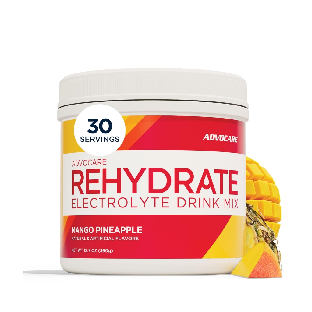 AdvoCare Rehidrat - Elektrolyte Drink Mix - Magnezyum, sodyum, Pyum & Kalsiyum - Antioksi ve Amino asit Forized - Supports Hydration & Recovery - Mango Pinele, 12.7 ozz