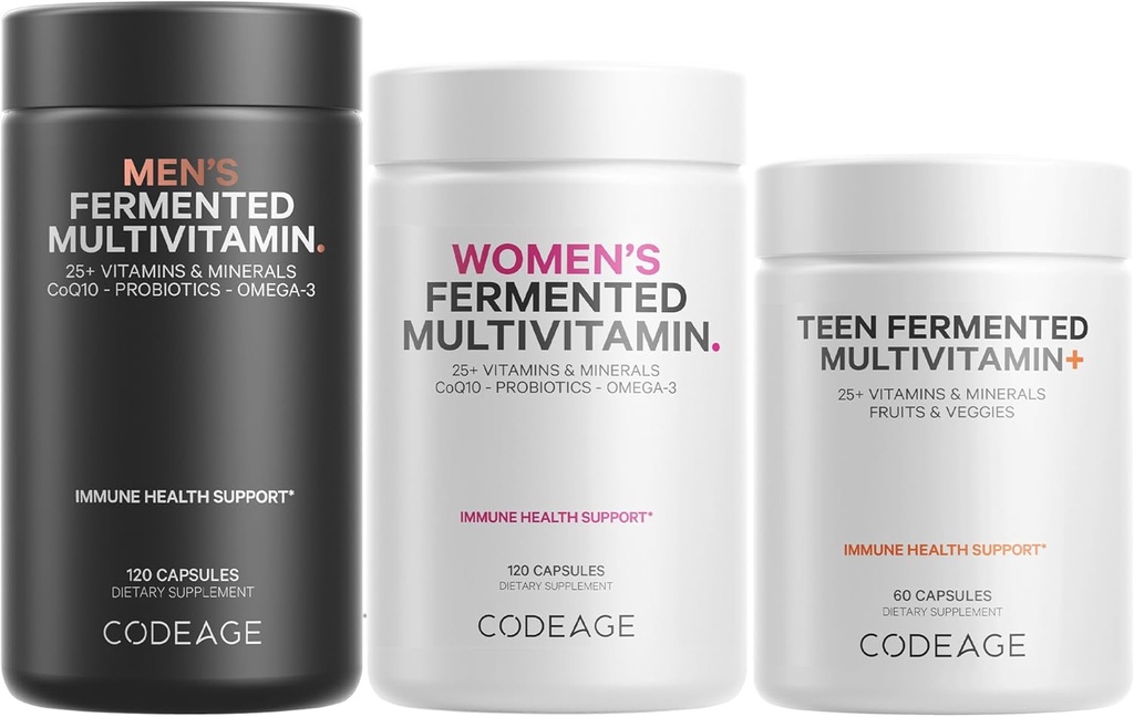 Kodage Family Multivitamin Sche – Multivitamins for Young, Women & Men – Essential Vitamins & Minerals Pack