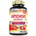 Artichoke Supplement Extract Capsules, 4 Ay Papaya, Apple Pectin, Turmeric Curcumin, Bladderwrack - Destekler Digestion Function - 120 Vegan Capsules