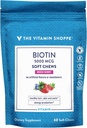 Shoppe Biotin Yumuşak Chews for Hair, Skin & Nail Support - 5.000 Telefon - Karma Berry (60 Yumuşak Chews)