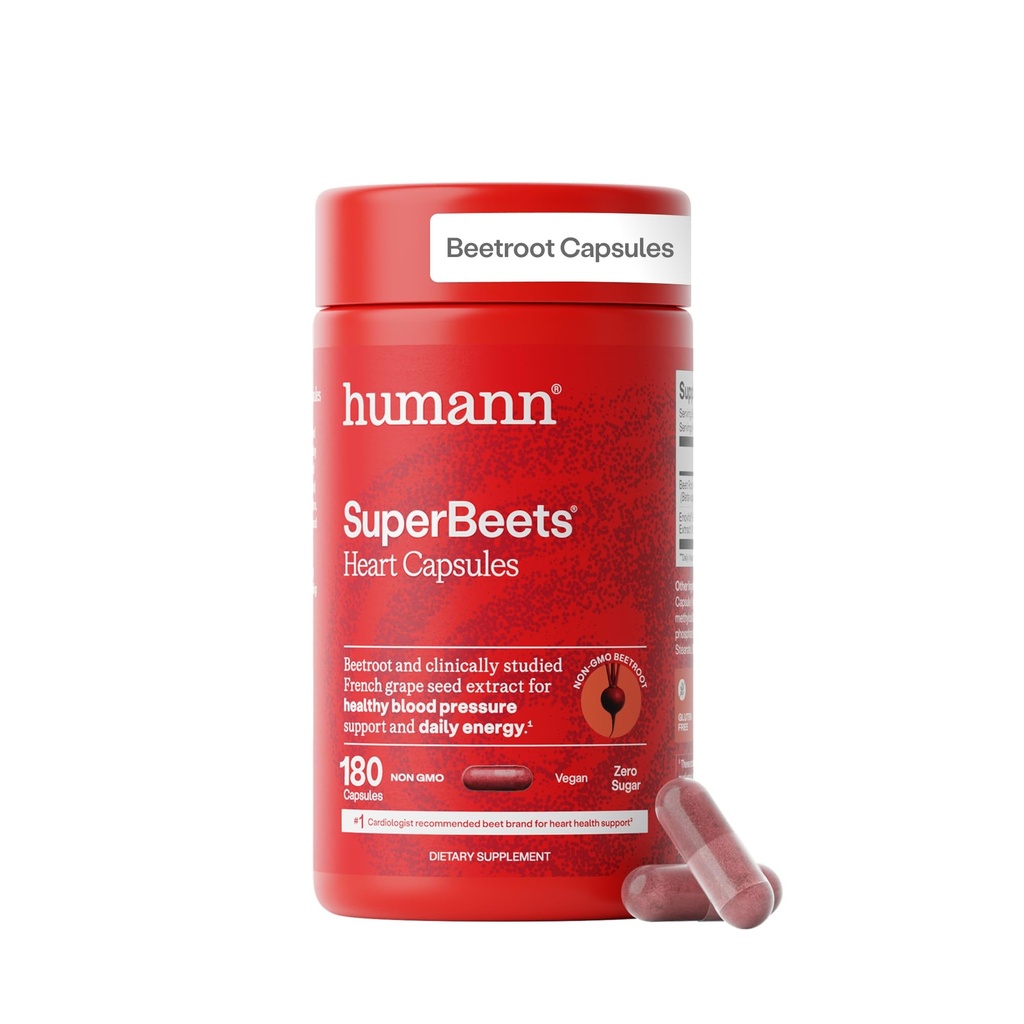 HumanN SuperBeets Beet Root Capsules Quick release 1000 mg, Helps Support Nitrik Oksit Production, Blood Pressure, Heart Health, Contains Non-GMO Beetroot Toz, Studied Antioksis 180 Count