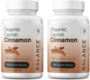 Balancebreens sertifikalı Organik Ceylon Cinnamon 1200 mg Supplement - 120 Veg Capsules - Kalp, Beyin ve Ortak Fonksiyonl Destek - No Filler Pills (Pack of 2)