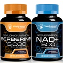 WELLNESS LABSRX NAD Supplement, 1500 mg - NAD+ ile Resveratrol│Berberine 1500 mg - Ceylon Cinnamon ile Berberine