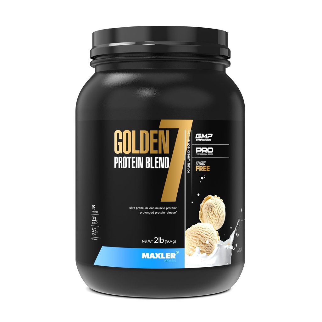 Maxler Golden 7 proteini - Kas Kazanma ve Kurtarma için Protein Toz - Vanilla Protein Toz 2 lb